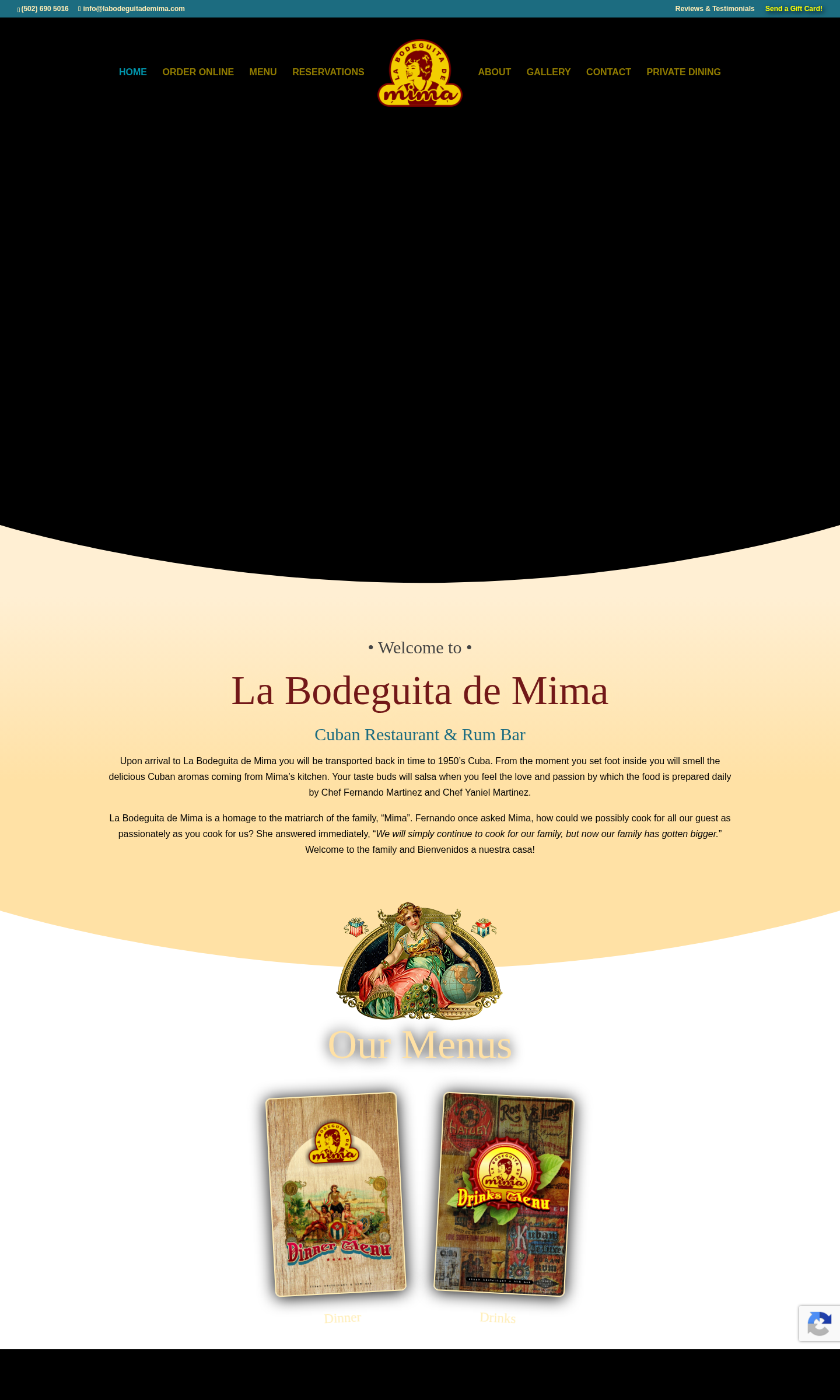 Current La Bodeguita De Mima website